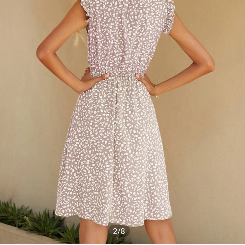 SheIn women pink floral dress size small - Picture 7 of 8